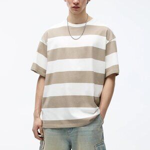 PULL&BEAR Wide stripe short sleeve T-shirt